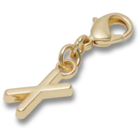 Gouden letter X-bedel Jibbitz™-bedel