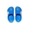 Grappige Shark Small Crocs platte strand- en sportsandalen in blauw