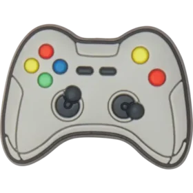 Grijze Jibbitz™-schoenbedel in de vorm van een gamecontroller