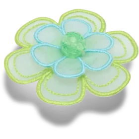 Groene Jibbitz bedels met bloem van gaas