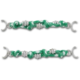 Groene sandalen met koord, 2-pack Jibbitz bedels