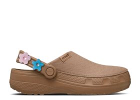 Handgemaakte Enlighten Flower Clog ‘Milk Chocolate’