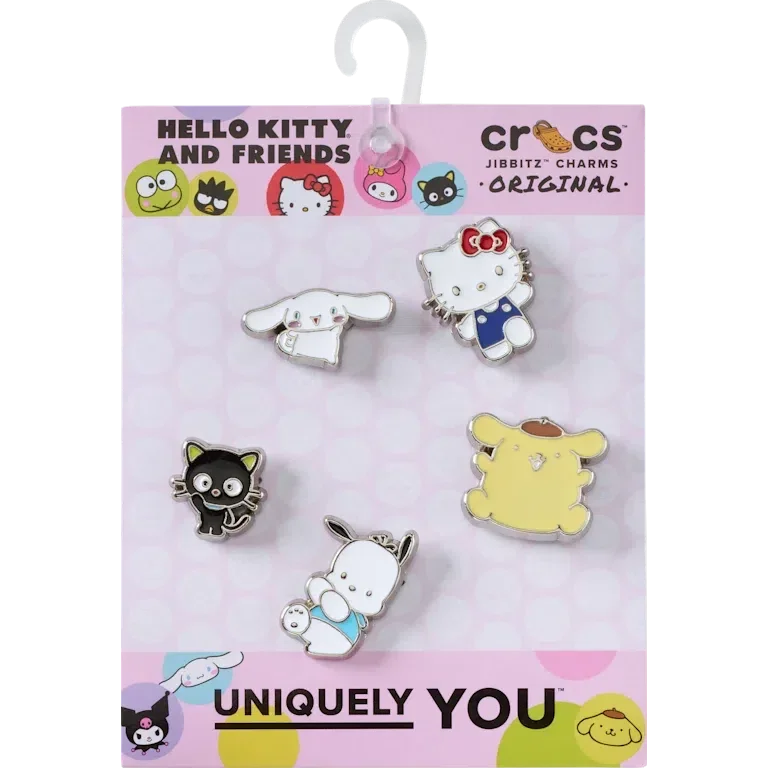‘Hello Kitty® en vrienden – 5-delige set Jibbitz-schoenbedels’ ‘Hello Kitty® en vrienden – 5-delige set Jibbitz-schoenbedels’