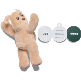 Huggitz bruine puppy Jibbitz-schoenbedel