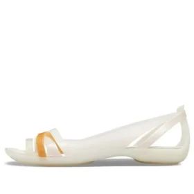 II Platte wit-oranje Sandalen