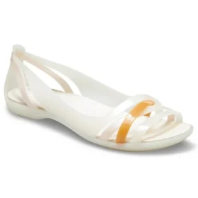 II Platte wit-oranje Sandalen