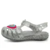 Isabella Glitter platte sandalen “Grijs Zilver”