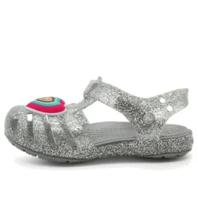 Isabella Glitter platte sandalen “Grijs Zilver”
