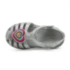 Isabella Glitter platte sandalen “Grijs Zilver”