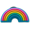 Jibbitz bedels in de kleuren van de regenboog