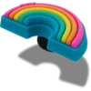 Jibbitz bedels in de kleuren van de regenboog