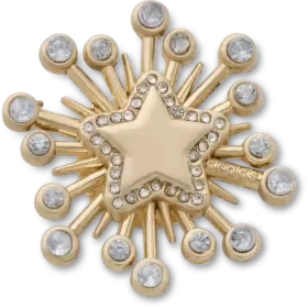 Jibbitz bedels met edelsteen-sterrenpatroon