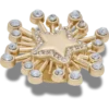 Jibbitz bedels met edelsteen-sterrenpatroon