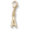 Jibbitz bedels met gouden letter ‘a’