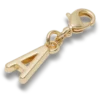 Jibbitz bedels met gouden letter ‘a’