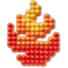 Jibbitz bedels met kralen in de vorm van een vlam Jibbitz bedels met kralen in de vorm van een vlam