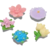 Jibbitz bedels met kralenbloemen (set van 5)