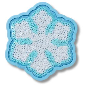 Jibbitz bedels met pailletten in de vorm van een sneeuwvlok