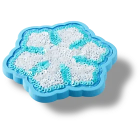 Jibbitz bedels met pailletten in de vorm van een sneeuwvlok