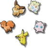 Jibbitz bedels met Pokémon-figuren (set van 5)