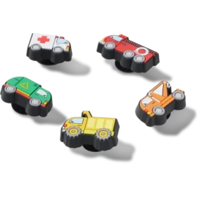 Jibbitz bedels ‘Tiny Work Trucks’ (set van 5)