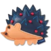 Jibbitz bedels van imitatieleer in de vorm van een egel Jibbitz bedels van imitatieleer in de vorm van een egel