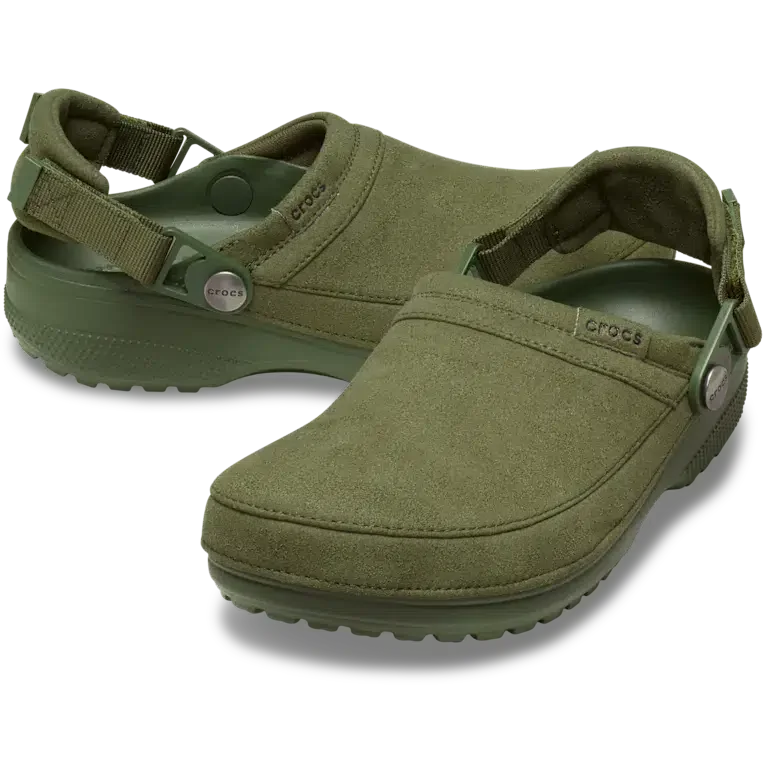 Klassieke, ambachtelijk vervaardigde veganistische suède Clog Klassieke, ambachtelijk vervaardigde veganistische suède Clog