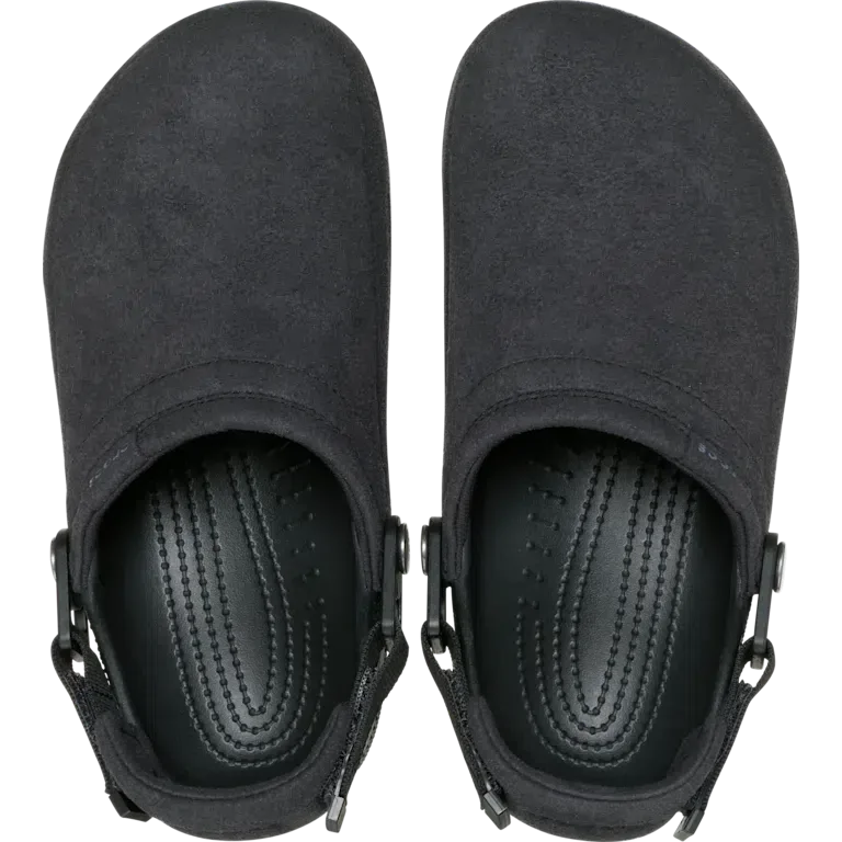 Klassieke, ambachtelijk vervaardigde veganistische suède Clog Klassieke, ambachtelijk vervaardigde veganistische suède Clog