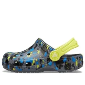 Klassieke bedrukte Clogs “Charcoal Citrus Croslite”