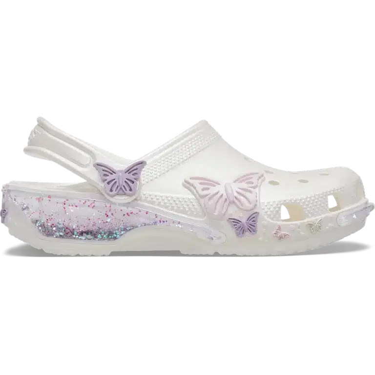 Klassieke Butterfly Sparkle Shaker-klomp voor kinderen Klassieke Butterfly Sparkle Shaker-klomp voor kinderen