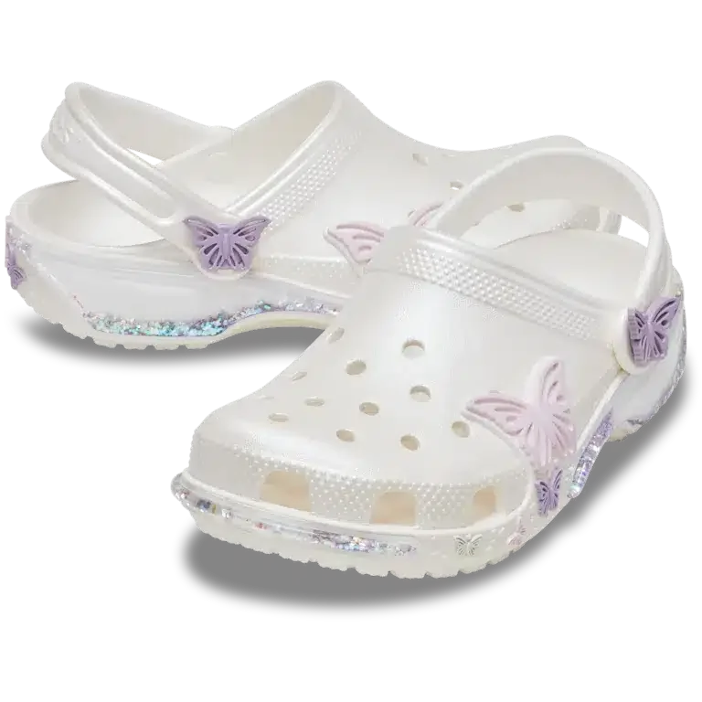 Classic Butterfly Sparkle Shaker-Clog voor peuters Classic Butterfly Sparkle Shaker-Clog voor peuters