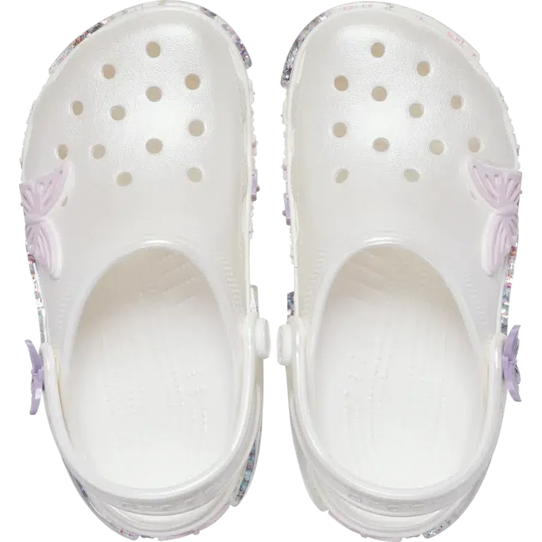 Klassieke Butterfly Sparkle Shaker-klomp voor kinderen Klassieke Butterfly Sparkle Shaker-klomp voor kinderen