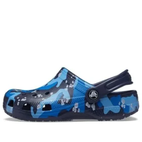 Klassieke camouflage-Clogs “Blauw Zwart”