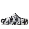 Klassieke Cozzzy-sandalen met marmerpatroon “Black White”