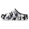 Klassieke Cozzzy-sandalen met marmerpatroon “Black White”