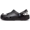 Klassieke ‘Feel The Positivity’ casual unisex zwarte Sandalen