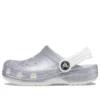 Klassieke glitter-Sandalen “Silver White”