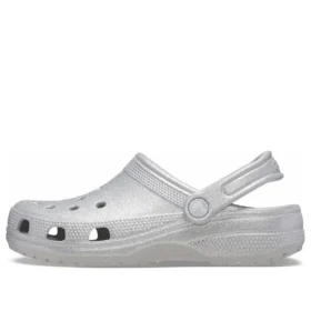 Klassieke glitterclogs “Silver”