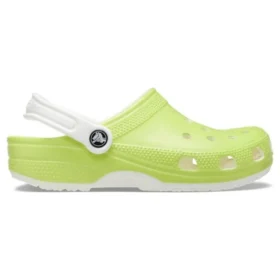 Klassieke Glow in the Dark-Clogs “Limoengroen Wit”