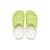 Klassieke Glow in the Dark-Clogs “Limoengroen Wit”