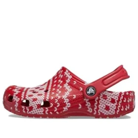 Klassieke kersttrui-Clogs “Rood-wit”