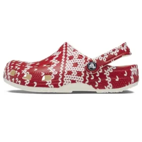 Klassieke kersttrui met print “Red White”