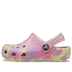 Klassieke Marbled Clogs “Roze Geel”