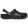 Klassieke Metallic Crocskin Clogs “Black”