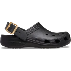 Klassieke metallic gesp op een Clog