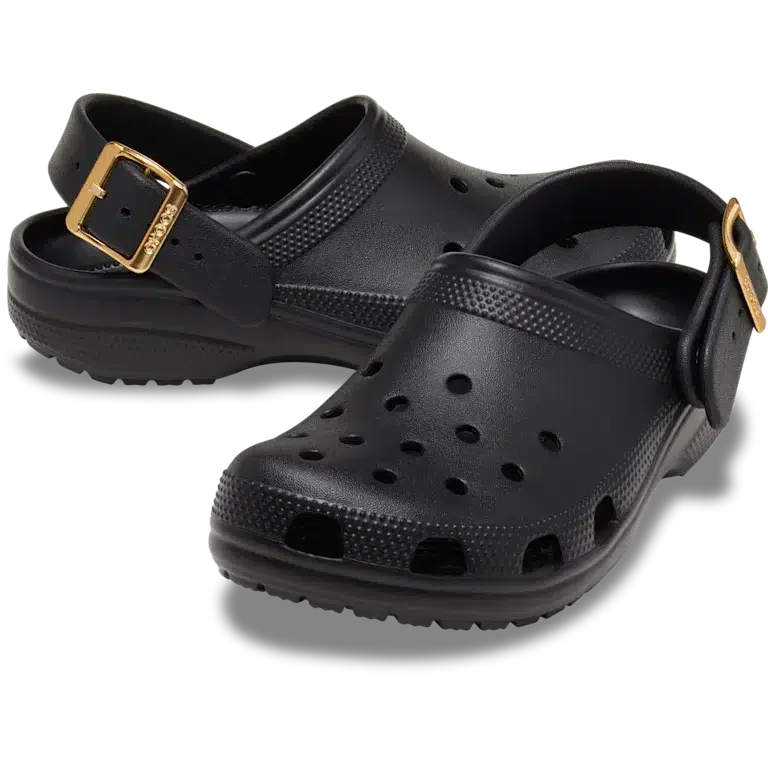 Klassieke metallic gesp op een Clog Klassieke metallic gesp op een Clog