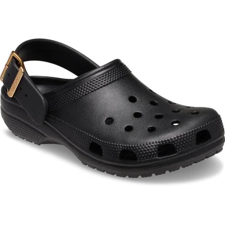 Klassieke metallic gesp op een Clog Klassieke metallic gesp op een Clog