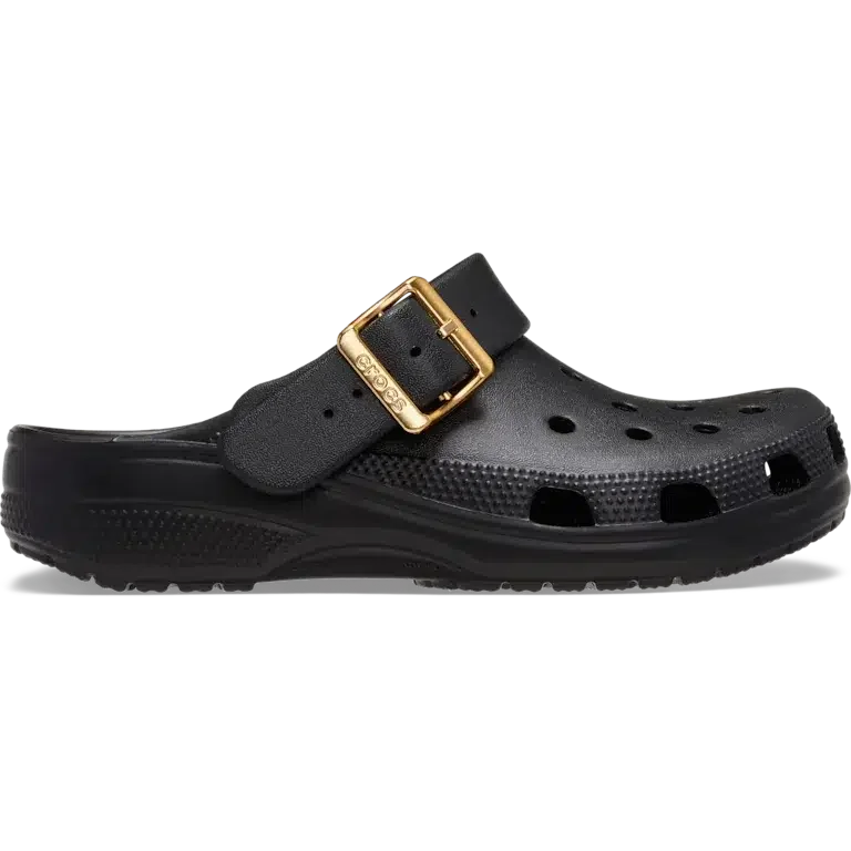 Klassieke metallic gesp op een Clog Klassieke metallic gesp op een Clog