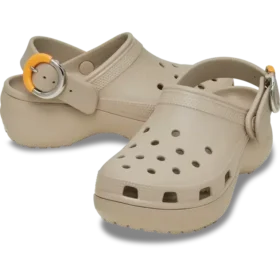 Klassieke Platform Clog met gedompelde gesp