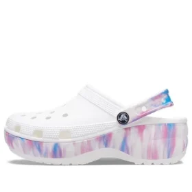 Klassieke Platform Clog “Wit Paars”
